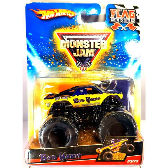 Hot Wheels Monster Jam Flag Series BAD HABIT #53/75, New, See Pics/Descr. - Picture 1 of 5